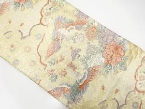 佐賀錦鳳凰に牡丹・菊模様織出し袋帯